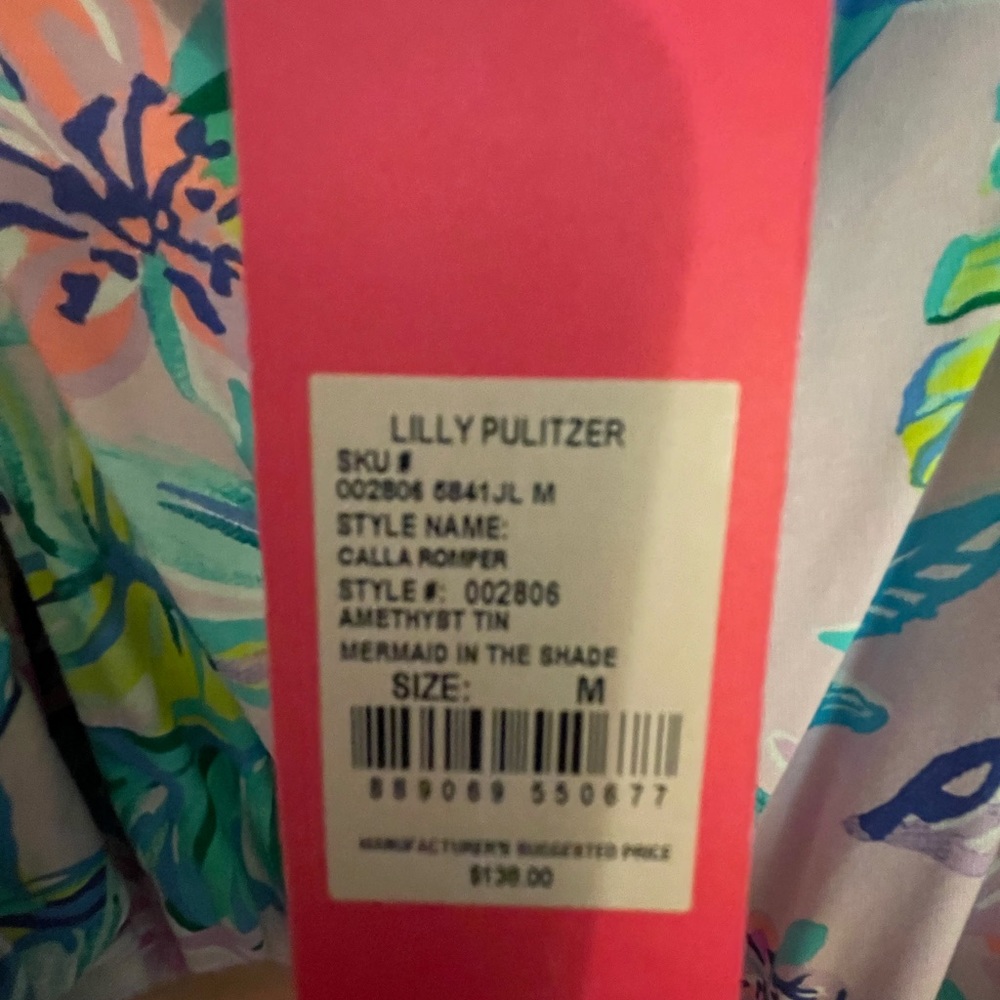 Brand New W/Tags Lilly Pulitzer Calla Romper size Medium